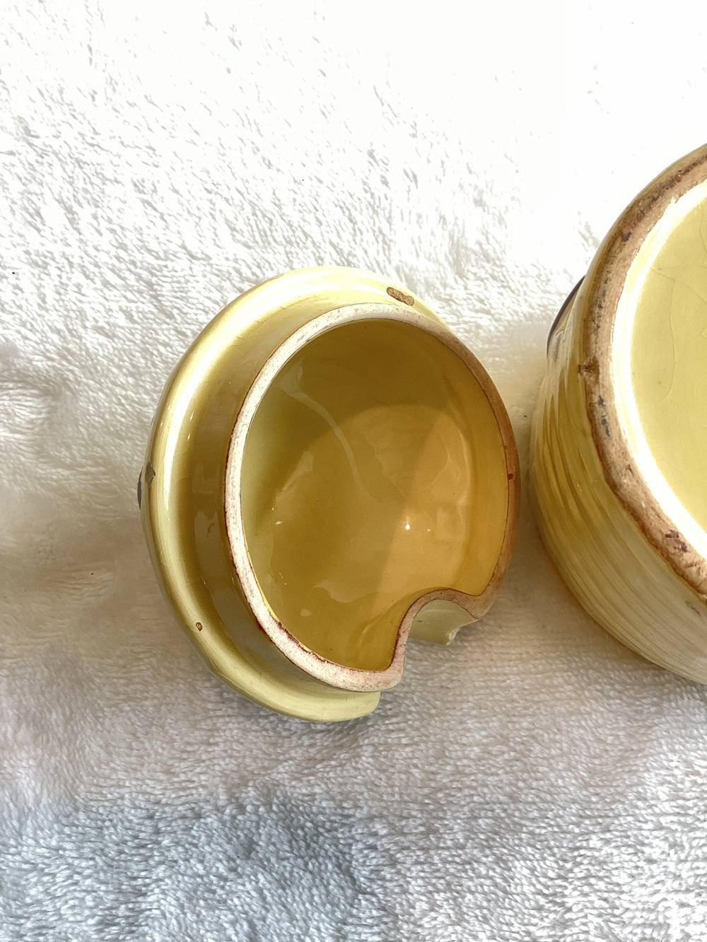 🇩🇪Vintage Ceramic Honey Pot Beehive Bees Made in ‘West’ Germany Yellow - Picture 10 of 15